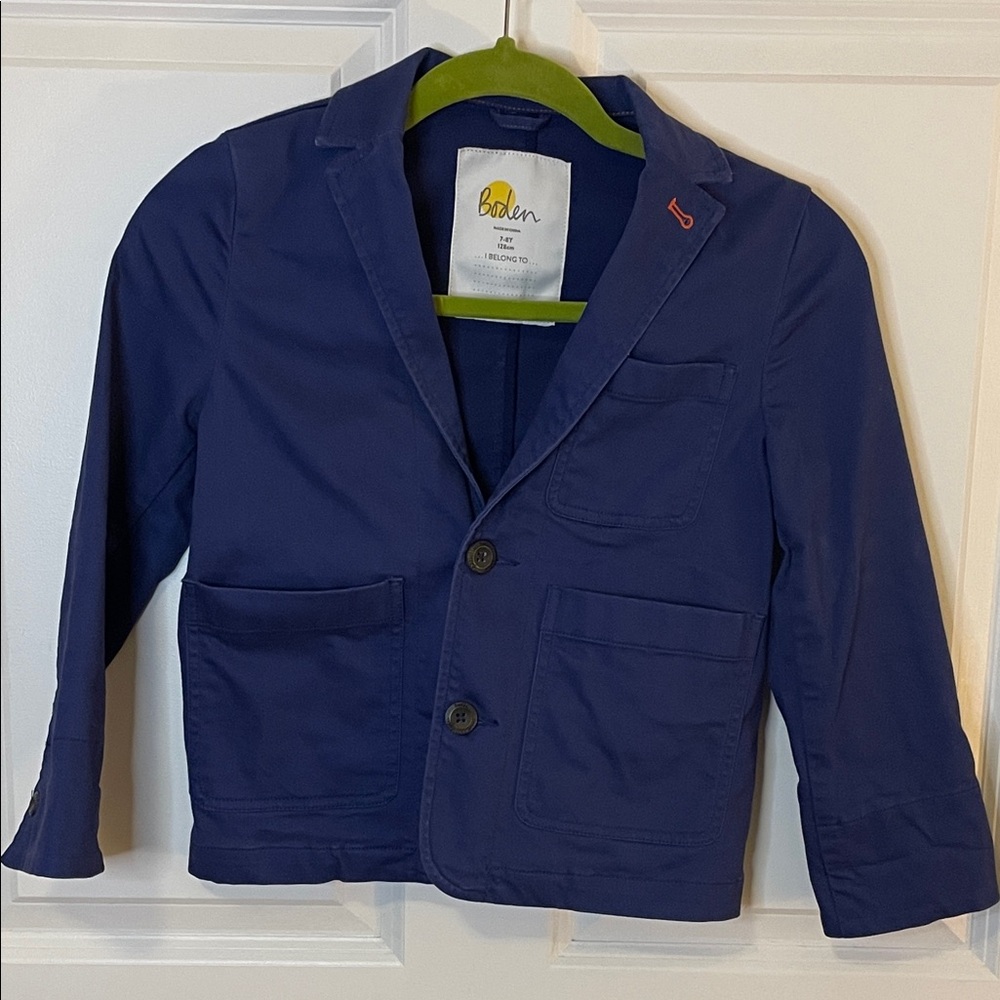 Boden Kids Classic Blue Blazer size 7-8 Blue